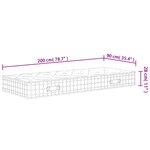 vidaXL Matelas à ressorts ensachés moyen plus 90x200 cm
