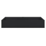 vidaXL Vasque 60x38x11 cm fonte minérale/marbre noir mat