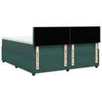 vidaXL Sommier à lattes de lit et matelas Vert foncé 180x200cm Velours