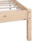 vidaXL Cadre de lit Bois de pin massif 140x190 cm
