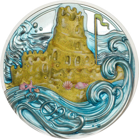 Monnaie en argent 20 dollars g 93.3 (3 oz) millésime 2023 sandcastle