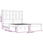 vidaXL Cadre de lit Blanc Bois de pin massif 180x200 cm Super King