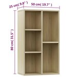 vidaXL Bibliothèque/Buffet Chêne sonoma 50x25x80 cm Bois d’ingénierie