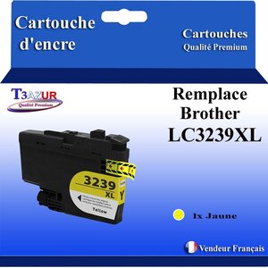T3AZUR- Cartouche compatible avec Brother LC3239 XL Jaune pour Brother MFC-J6947DW