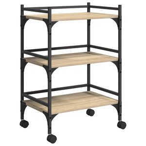 vidaXL Chariot de cuisine Chêne Sonoma 50 x 35 x 75 5 cm