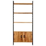 vidaXL Bibliothèque à 4 niveaux 80x30x180 cm Bois de manguier brut