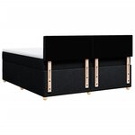 vidaXL Sommier à lattes de lit avec matelas Noir 180x200 cm Tissu