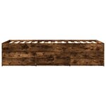 vidaXL Lit de jour avec tiroirs chêne fumé 90x190 cm bois d'ingénierie