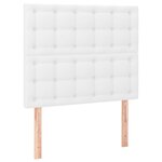 vidaXL Cadre de lit avec tête de lit Blanc 90x200 cm Similicuir