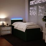 vidaXL Sommier à lattes de lit avec matelas Vert foncé 100x200 cm