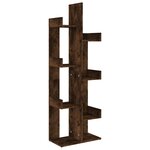 vidaXL Bibliothèque 48x25 5x140 cm Chêne fumé Bois d'ingénierie