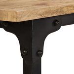 vidaXL Bureau avec tabouret pliant Bois de manguier massif 115x50x76cm
