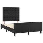 vidaXL Cadre de lit avec tête de lit noir 120x190 cm similicuir