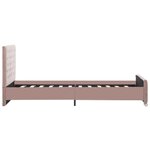 vidaXL Cadre de lit Rose Velours 90x200 cm