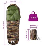 vidaXL Sac de couchage momie pour adultes camping 3 saisons