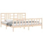 vidaXL Cadre de lit avec tête de lit 200x200 cm bois massif
