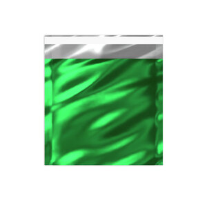 Lot de 50 sachet alu métallisé brillant vert 165 x 165