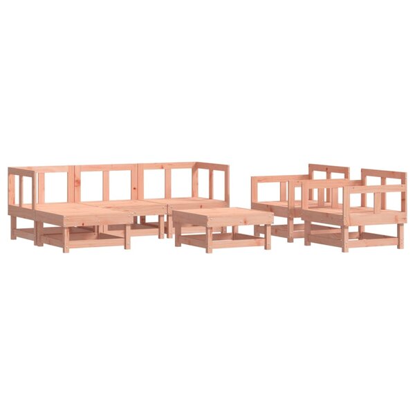 vidaXL Salon de jardin 7 Pièces bois massif douglas