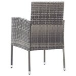 vidaXL Chaises de jardin coussins gris foncé 2 Pièces résine tressée
