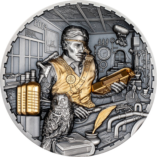 Pièce de monnaie en Argent 20 Dollars g 93.3 (3 oz) Millésime 2023 Steampunk SCIENCE LAB