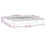 vidaXL Cadre de lit Gris foncé 160 x 200 cm Tissu