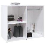 vidaXL Armoire de dressing Blanc brillant 80x40x65cm Bois d'ingénierie