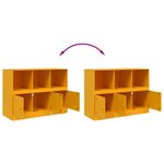 vidaXL Buffet jaune moutarde 99x39x73 cm acier