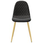 vidaXL Chaises à manger lot de 2 Noir Velours