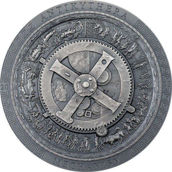 Pièce de monnaie en Argent 20 Dollars g 93.3 (3 oz) Millésime 2023 Archeology Symbolism ANTIKYTHERA MECHANISM