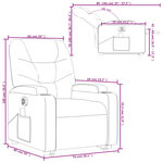 vidaXL Fauteuil inclinable de massage électrique Gris foncé Tissu