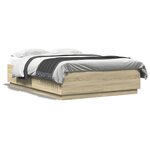 vidaXL Cadre de lit chêne sonoma 120x200 cm bois d'ingénierie