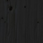 vidaXL Cadre de lit Noir Bois massif 100x200 cm