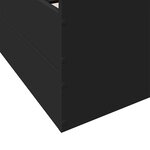 vidaXL Cadre de lit avec tiroirs noir 100x200 cm bois d'ingénierie