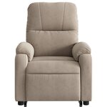 vidaXL Fauteuil inclinable électrique taupe tissu microfibre