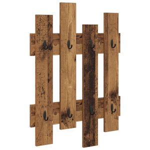 vidaXL Porte-manteau mural Montage mural Bois ancien 60 x 3 x 82 cm