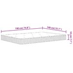 vidaXL Matelas à ressorts bonnell moyen 140x190 cm