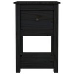vidaXL Tables de chevet 2 Pièces Noir 40x35x61 5 cm Bois de pin massif