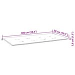 vidaXL Coussin de banc de jardin gris 100x50x4 cm tissu oxford