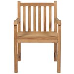 vidaXL Chaises de jardin 2 Pièces avec coussins blanc crème Bois de teck