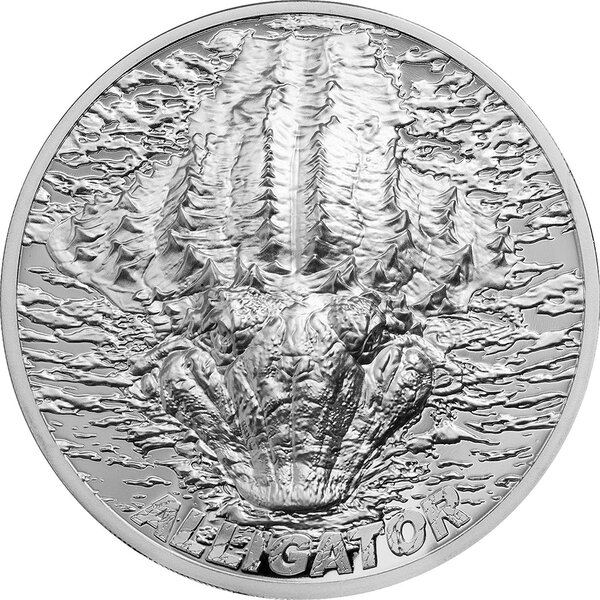Pièce de monnaie en Argent 5 Dollars g 31.1 (1 oz) Millésime 2018 Bitemarks ALLIGATOR