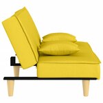 vidaXL Canapé-lit jaune clair tissu