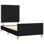 vidaXL Cadre de lit sans matelas noir 80x200 cm tissu