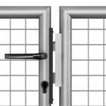 vidaXL Porte de jardin Acier galvanisé 415x125 cm Argenté