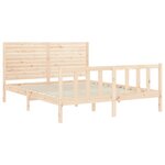 vidaXL Cadre de lit avec tête de lit 160x200 cm bois massif
