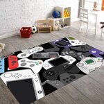 Tapis d'intérieur GAMER 120 x 180 cm - Noir