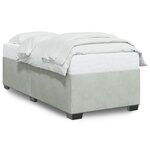 vidaXL Cadre de lit Gris clair 100x200 cm Velours