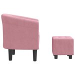 vidaXL Fauteuil cabriolet avec repose-pied rose velours