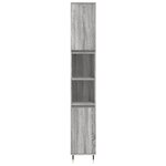 vidaXL Ensemble d'armoires de salle de bain 3 Pièces sonoma gris
