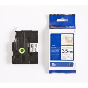 Brother - ruban tzen201 - 3.5mm noir sur fond blanc - qt 1