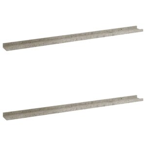 vidaXL Étagères murales 2 Pièces Gris béton 115x9x3 cm